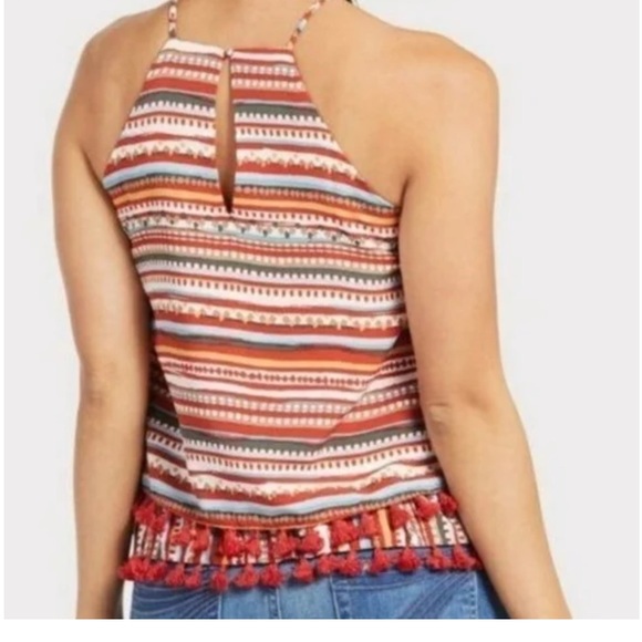 Sunday in Brooklyn for Anthropologie patterned stripes Tank with tassels - Picture 2 of 5